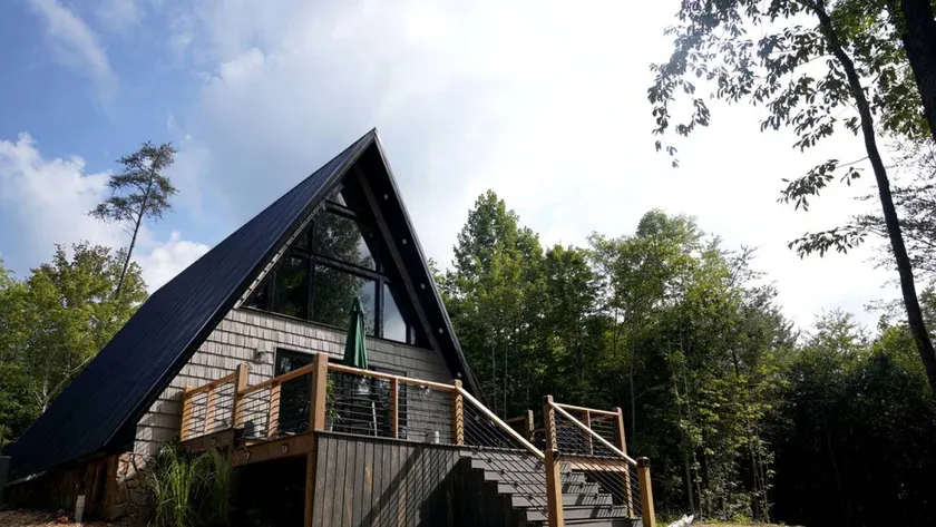Romantic Escapes in this Stunning A-Frame in North Carolina with Access to a Private Hot Tub and Fire Pit - Image 1