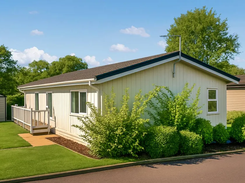 Child-friendly lovely lodge with pool, terrace & garden | River view | Dogs allowed - Image 1