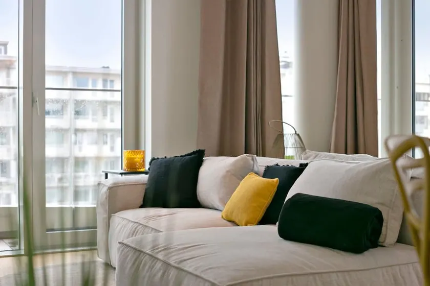 Fantastic boho-style, sunny new apartment with large terrace and stunning sea-view - Image 1