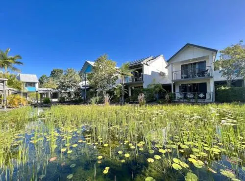 Tropical oasis overlooking lily pond - Image 1