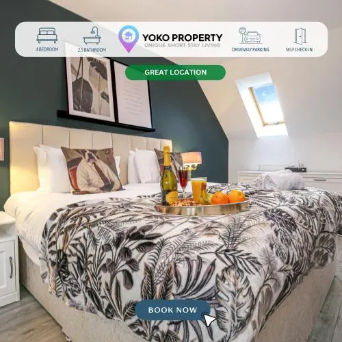Luxury 4 Bedroom House - Close to M1 - Free Parking, Fast Wifi, SmartTV with Netflix by Yoko Property - Image 1
