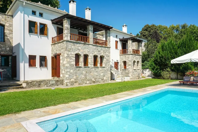 5 bedrooms villa with sea view private pool and enclosed garden at Tsagkarada 7 km away from the bea - Image 1