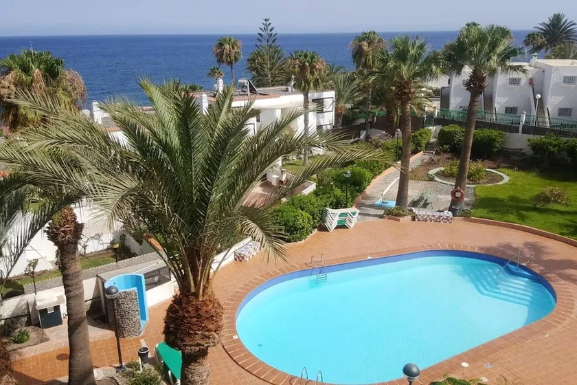 2 bedrooms appartement at San Bartolome de Tirajana 150 m away from the beach with sea view shared p - Image 1