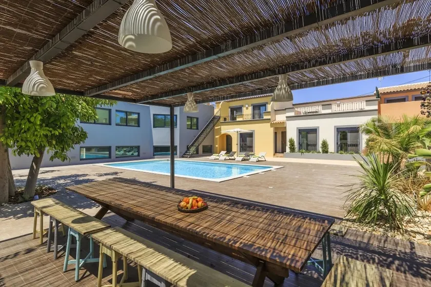 2 bedrooms villa with sea view shared pool and jacuzzi at Quelfes 3 km away from the beach - Image 1