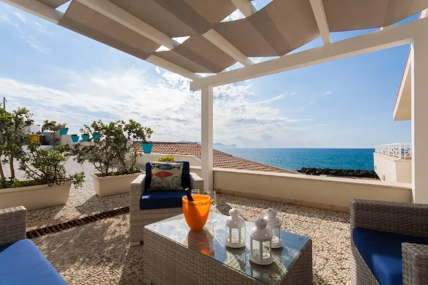 One bedroom appartement with sea view furnished terrace and wifi at Piano di Trappeto - Image 1
