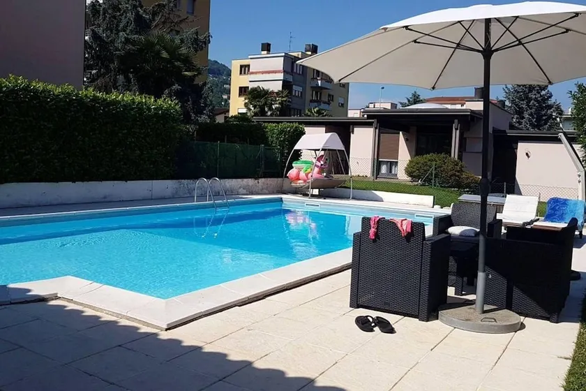 Apartment With one Bedroom in Caslano, With Wonderful Mountain View, Shared Pool, Enclosed Garden - Image 1