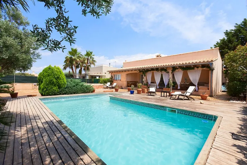 Villa With 4 Bedrooms in Llucmajor, With Wonderful sea View, Private Pool, Enclosed Garden - 300 m From the Beach - Image 1
