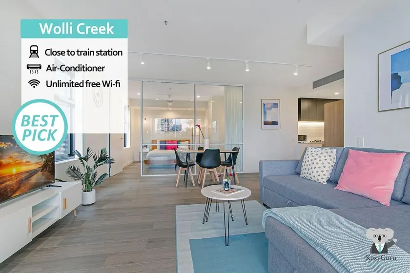 KozyGuru Wolli Creek Kozy 1 Bed Apt Sydney City - Image 1