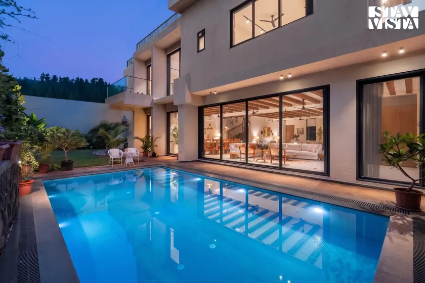 StayVista at Azalea with Pool, Lawn - Image 1