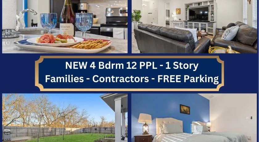 NEW Temple House - 12PPL - Families, Groups, Insurance - Quiet Street, 5 Mi To Meta, BS&W, UMHB Pets OK, FAST Wi-Fi FREE Parking - Professionally Managed By Stay Albatross Furnished Rentals - Image 1