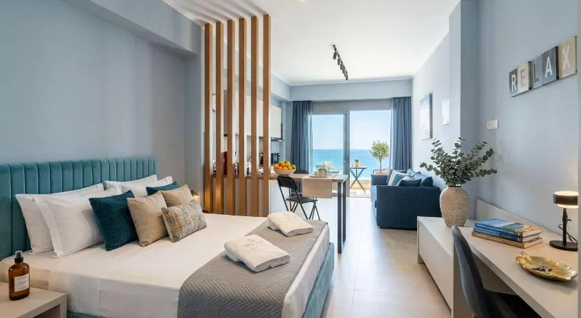 Stylish Haraki Beachfront Suite with Patio - Image 1