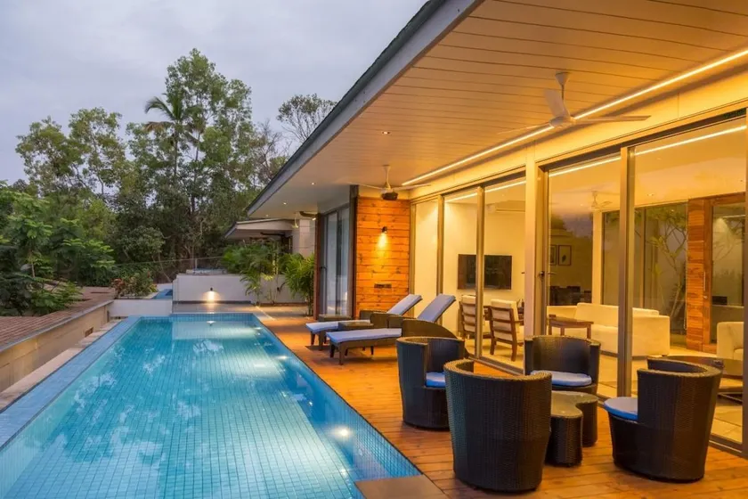 Deck-4 Bed-Infinity Private Pool,Arpora @North Goa - Image 1