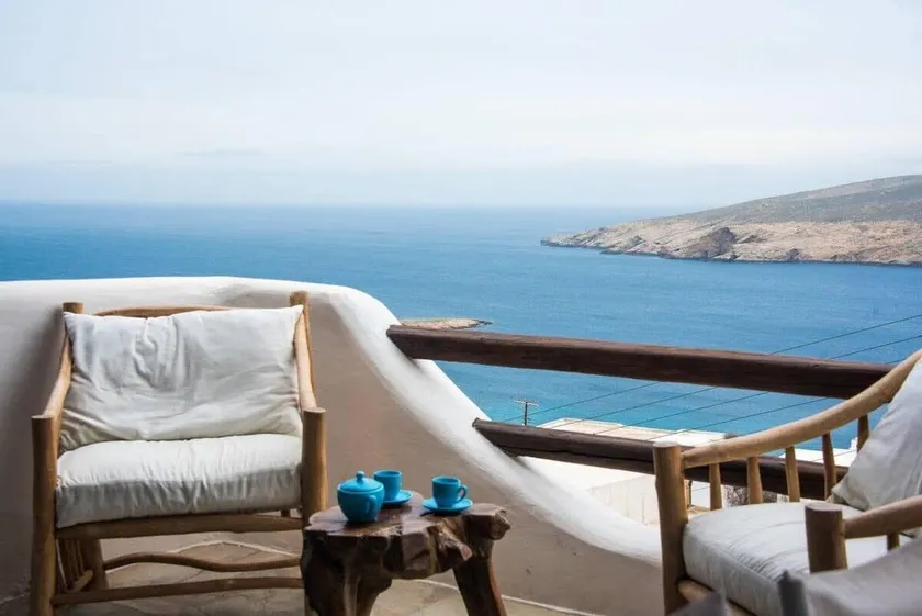 Apt with Amazing Balcony View of Mykonos - Image 1