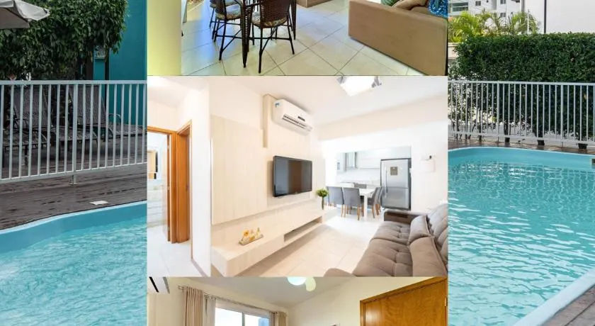 Apto em Barra Velha 340m da PRAIA com SACADA com CHURRASQUEIRA, AR CONDICIONADO WI-FI, PISCINA, PORTARIA 24h, ACADEMIA MINI MERCADO e vaga de GARAGEM - Image 1