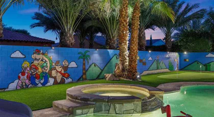 Super Mario Hideout: Desert Dream with Game Room & Pool Slide - Image 1