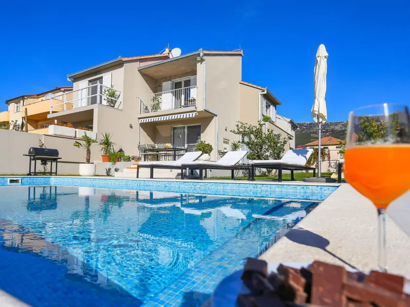 Modern villa with heatable pool, nice terrace, fenced garden, 60m from the sea - Image 1