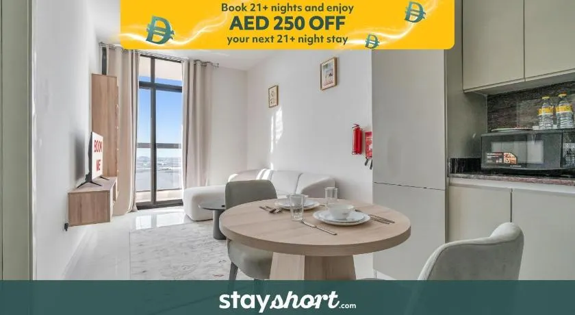 Free housekeeping visits during your stay - StayShort - Comfortable 1 Bed in Jebel Ali Sleeps 2 with Balcony - Image 1