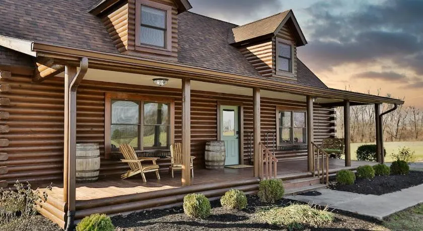 Rec Farm-Log Cabin on Farm, Lake, Hot Tub,Arcade, Pickleball - Image 1