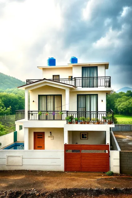 Modern 3BHK Private Pool Villa with Lawn - Image 1