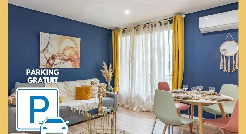 AMJA Proche clinique Saint-Roch apt 3 chambres 3 salles de bain parking gratuit idéal famille groupe coworking 10 min centre ville 10 min plage 5 min sortie autoroute - Image 1