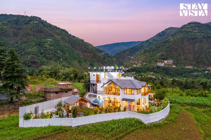 StayVista at The Oakridge 4BR in Chamba with Jacuzzi, nearby activities at Khajjiar Mini Switzerland of India - Image 1