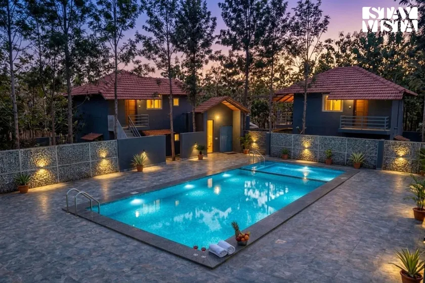 StayVista at The Boho Hideaway with Shared Pool, BBQ and Bonfire - Image 1