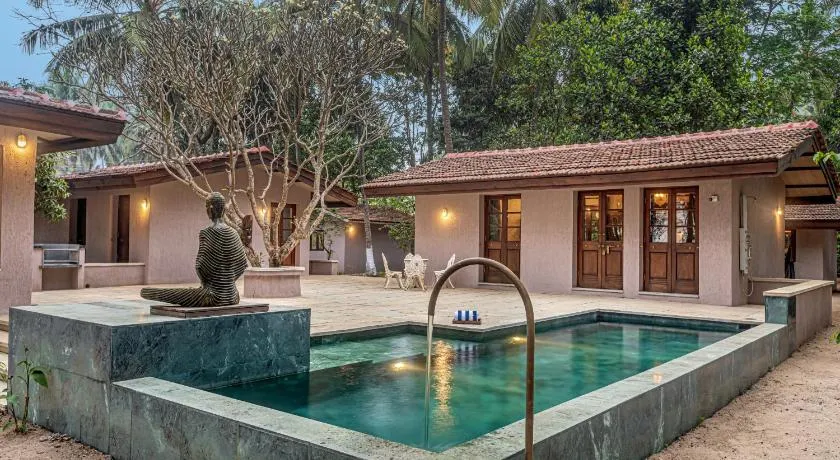 SaffronStays Bay Watch - 3BR beachfront pool villa with bonfire, gazebo & coconut grove lawns along Kelwa shoreline - Image 1