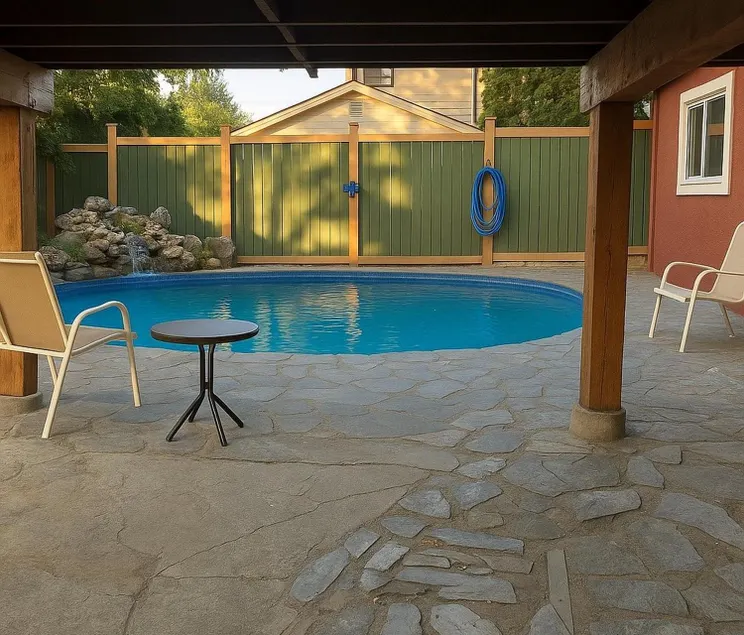 Poolside Hideaway Heated Pool All Year Ideal for Groups Sleeps 6 plus - Image 1