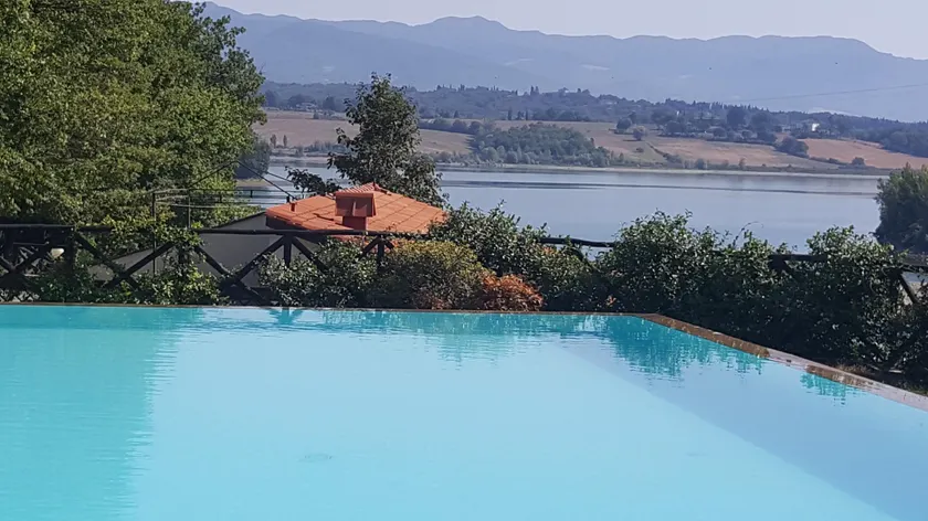 A panoramic flat view the Bilancino's lake - Image 1