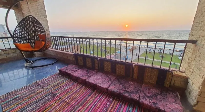 Hotel appartment sea view free wifi 3 bedrooms 2 full bathrooms 4th floor Bellevue village agami alexandria families are preferred available all year days with 5 heavy blankets - Image 1