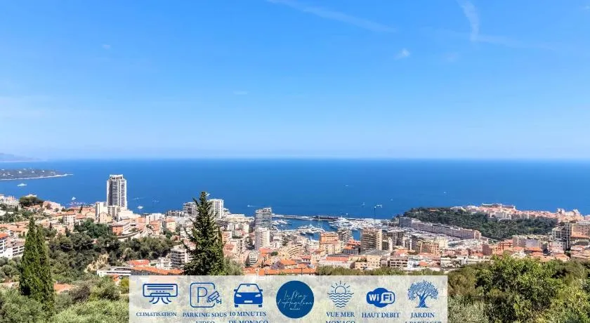 Le Mas d'Angeline-Vue mer panoramique, jardin partagé, parking, voiture indispensable, route étroite et pentue, à 10 min de Monaco - Image 1