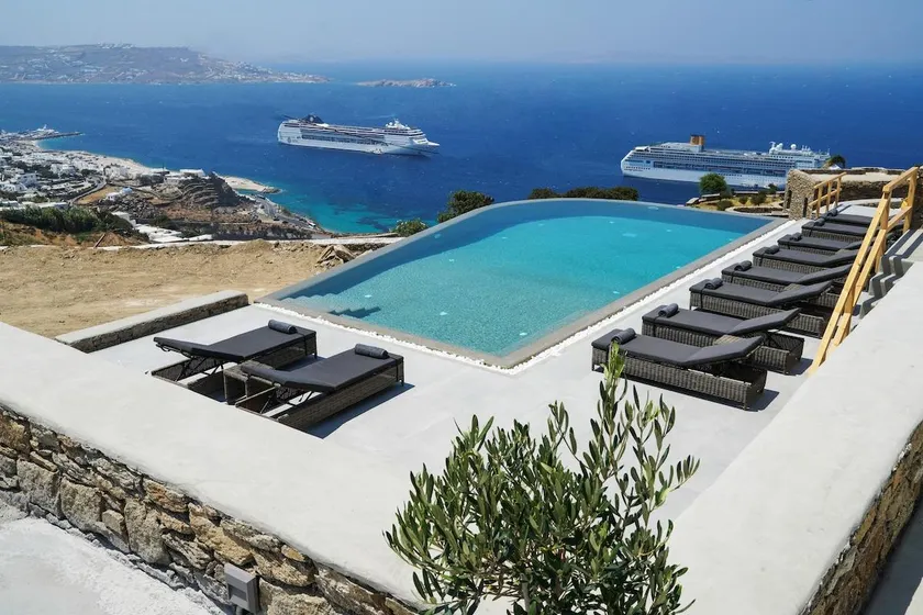 Aether Mykonos 5BR Villa with Serene Port & Town Views - Image 1