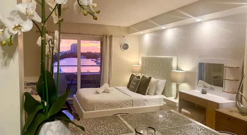 Modern waterfront apartment with Miami Skyline view, free parking 5 mins drive to Miami Beach - Image 1