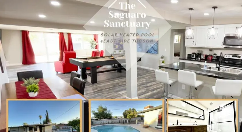 The Saguaro Sanctuary Free Heated Pool 5BD 3BA Pool Table Grill 6 TVs AC Cotton Bedding - Image 1