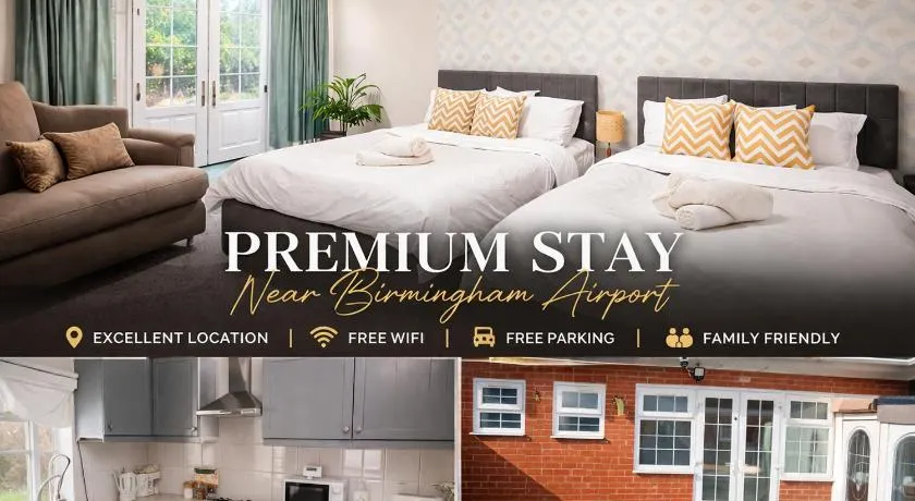 RS Prime Inn Birmingham - Premium Private Rooms & 2 Double Beds Apartment With Bathroom & Kitchen, Free Parking Near NEC, Airport, HS2 Birmingham - Image 1