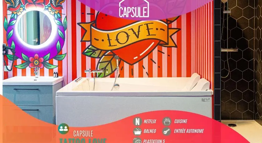 Capsule Street Art - Sauna- Jacuzzi - Playstation 5 - Billard - Netflix - Home cinéma - Terrasse - Image 1