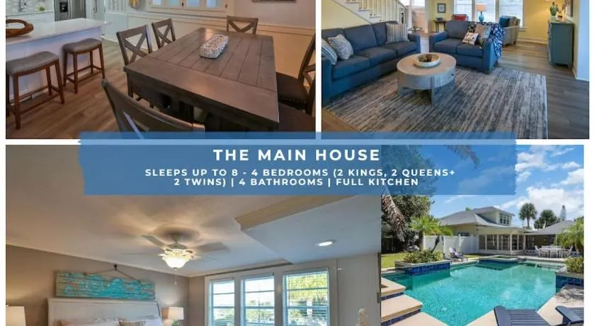 Sleeps 8 2King 1Queen 2twin Pool Pickleball Beach River - Image 1