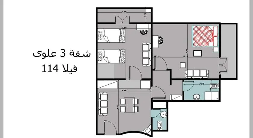 Chalet 3 VILLA114 first floor 2bed rooms and 2 bathrooms sea view green beach - Image 1