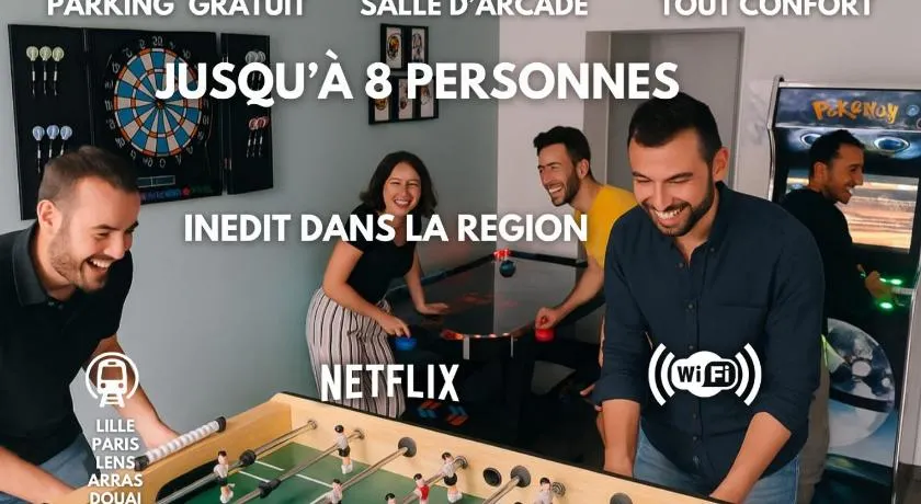Geek et chic à Béthune - Grand logement central tout confort idėal pour familles, équipes sportives - Image 1
