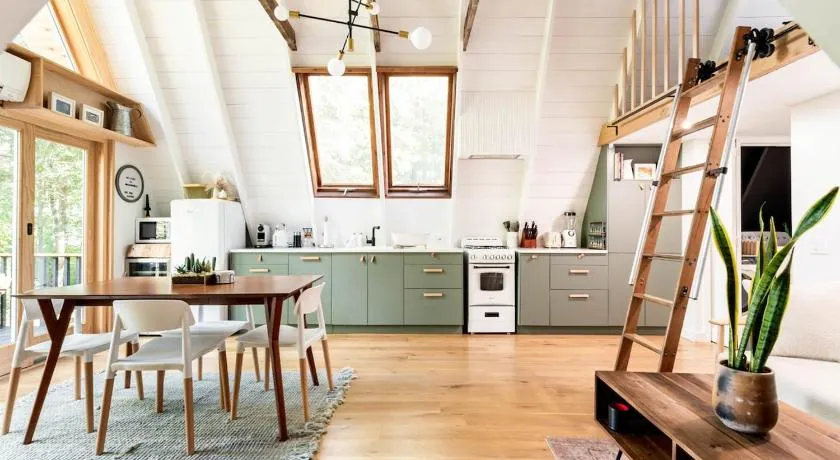Modern A-Frame Cabin with Loft, Firepit and Grill - Image 1