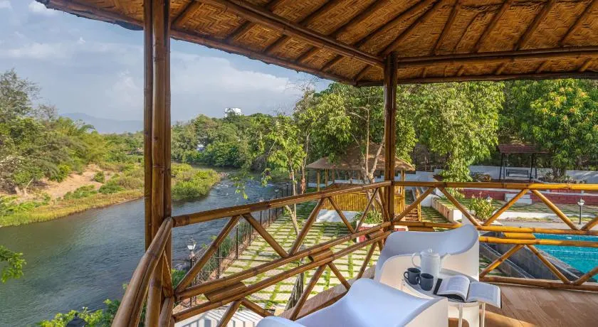 SaffronStays RiverFront Manor, 5-BDR pool villa by Pej River - Image 1