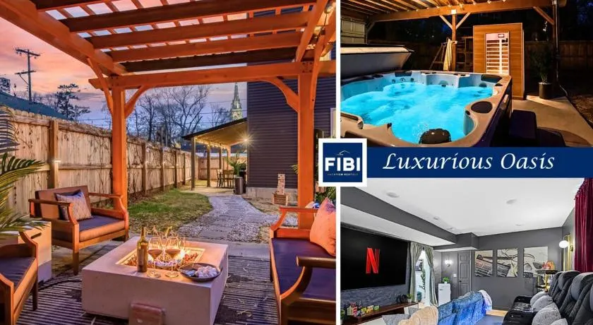 Luxury STL Oasis Sauna, Firepit, HotTub and Games - Image 1