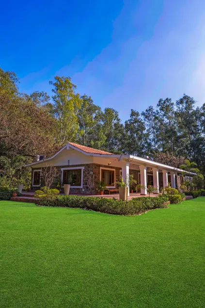 ELIVAAS Signature The Aravalli Reserve The Bliss Pet-Friendly Villa with Pool, Gazebo, Lawn and Jacuzzi - Image 1