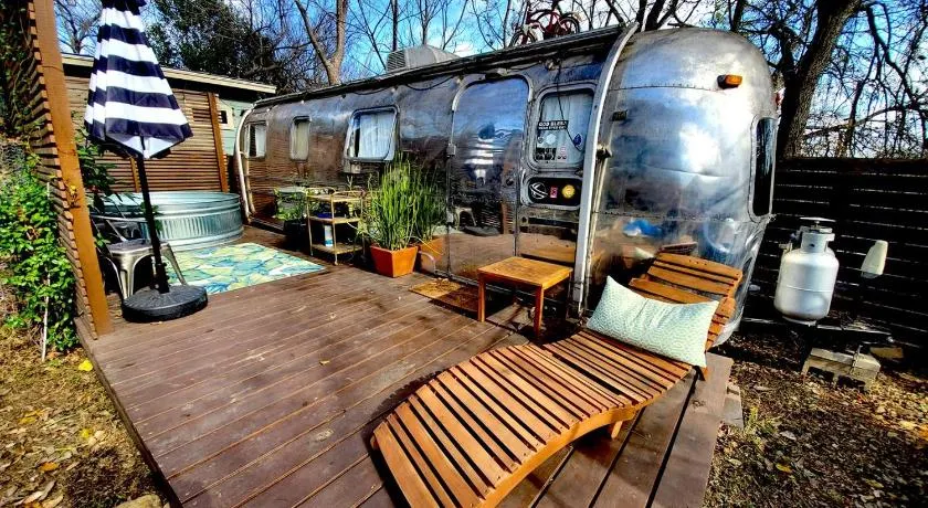 Sleek Retro Airstream Rental for Glamping for Two near Downtown Austin - Image 1