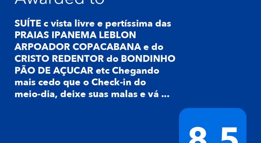 SUÍTE c vista livre e pertíssima das PRAIAS IPANEMA LEBLON ARPOADOR COPACABANA e do CRISTO REDENTOR do BONDINHO PÃO DE AÇUCAR etc Chegando mais cedo que o Check-in do meio-dia, deixe suas malas e vá se divertir, idem no Check-out das 10h manhã - Image 1