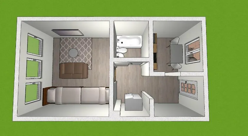EMAS 1 Wohnung mit 2 Einzelbetten, Küche, WLAN, TV - Image 1
