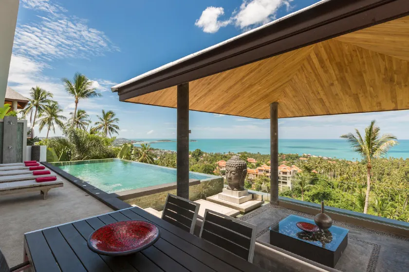 Luxury 6  B/R Villa, Chaweng,  panoramic sea views - Image 1