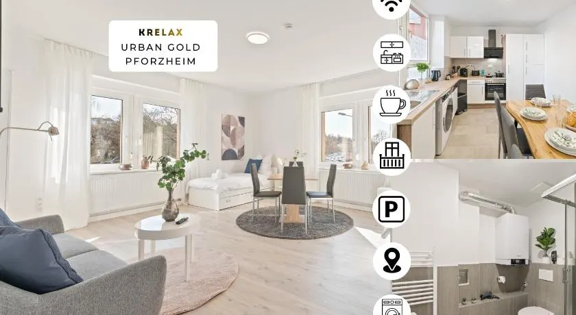 KRelax Urban Gold - 4 Bedrooms - Balcony - Large Parking Space - Smart TVs - Central Location - Up to 8 Guests - Image 1