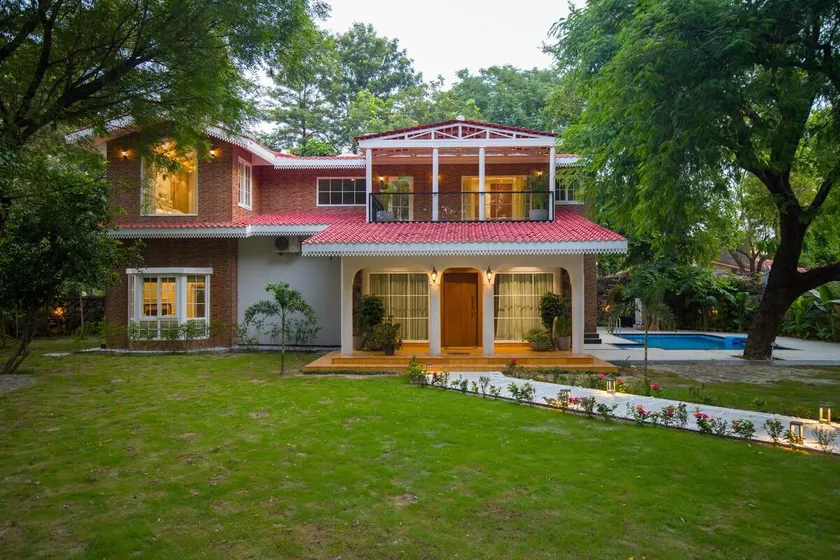 Varsha Greens 4-BHK Retreat with Pvt Pool, Lush Garden & Outdoor Patios - Image 1