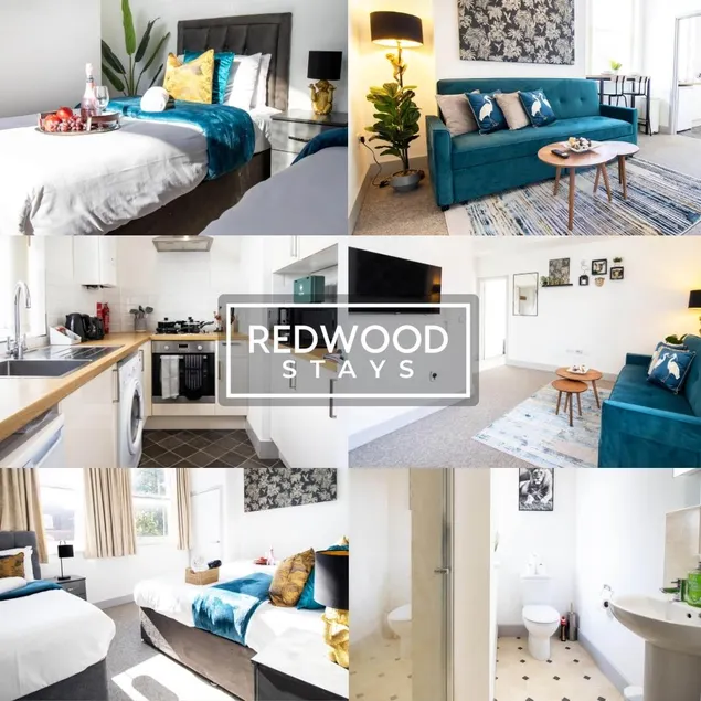 Modern 1 Bed 1 Bath Apartment for Corporates & Contractors, Free Parking, Wi-Fi & Netflix By Redwood Stays - Image 1